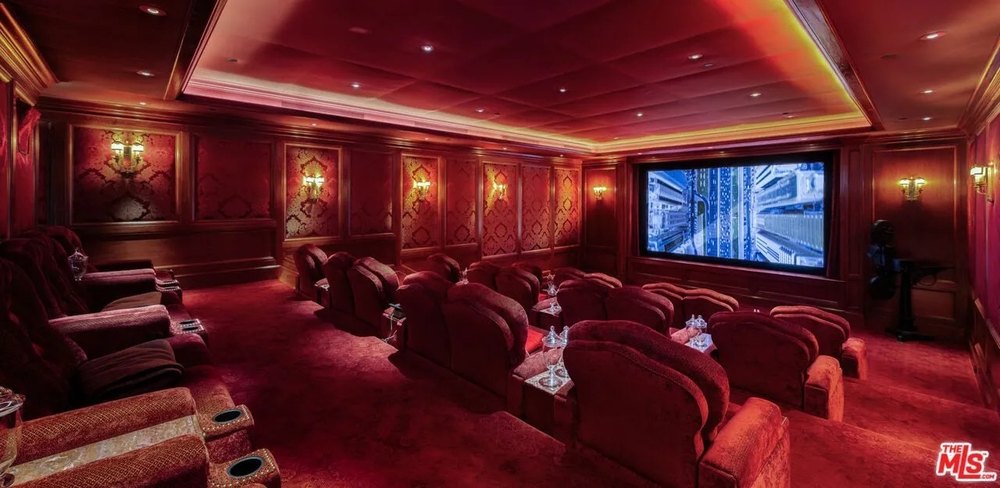 Movie theater in Tyler Perry's Beverly Hills home